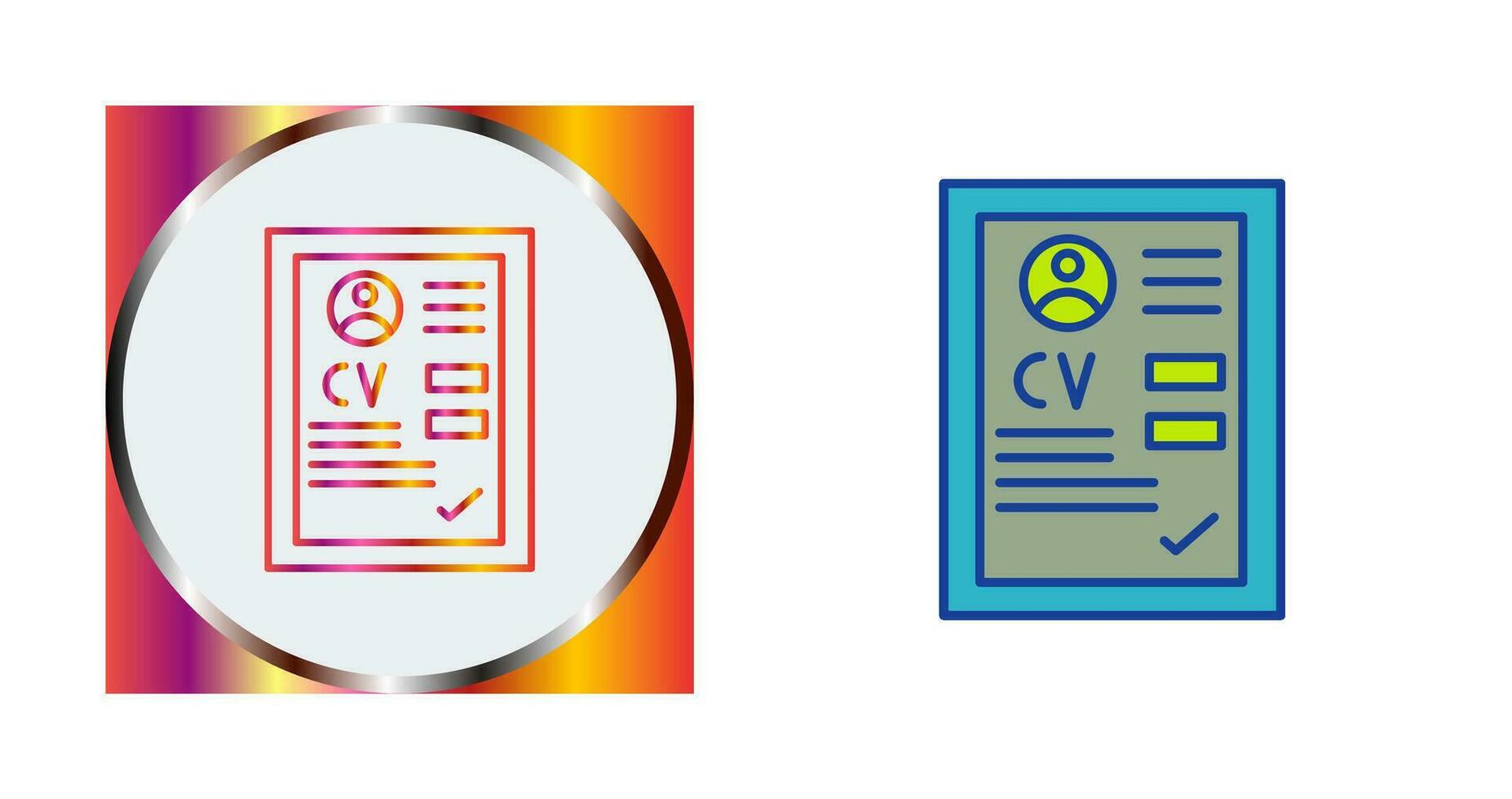 icono de vector de cv