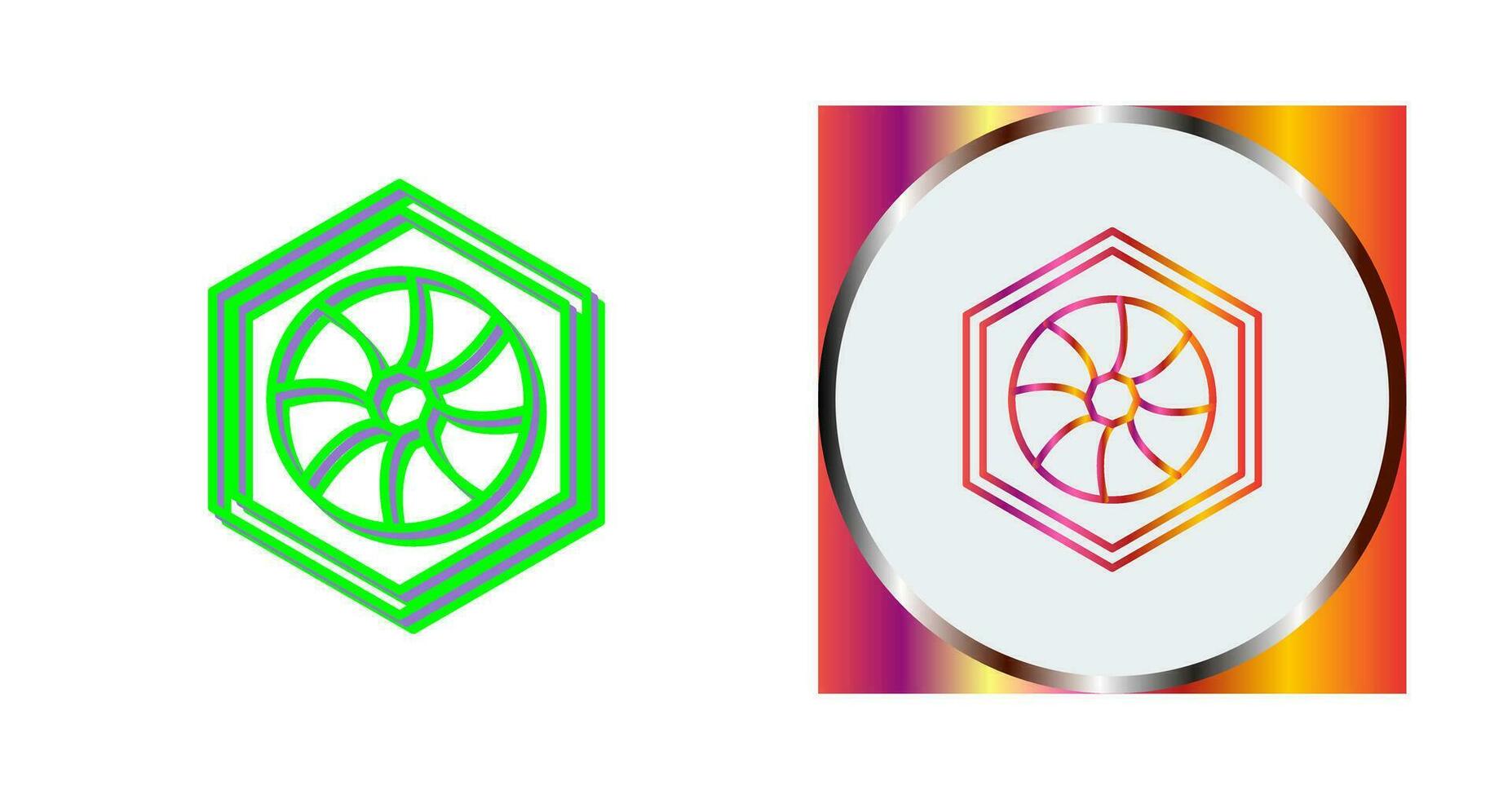 Unique Hexagonal Diaphram Vector Icon