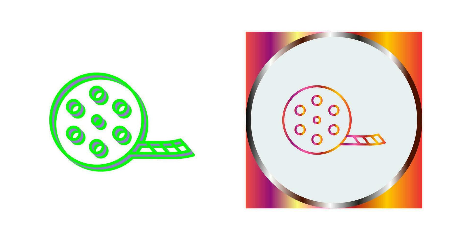 Unique Film Reel Vector Icon