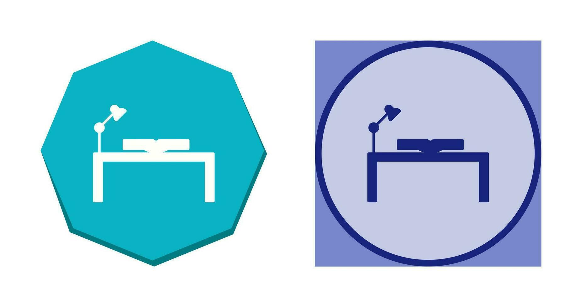 Unique Study Desk Vector Icon