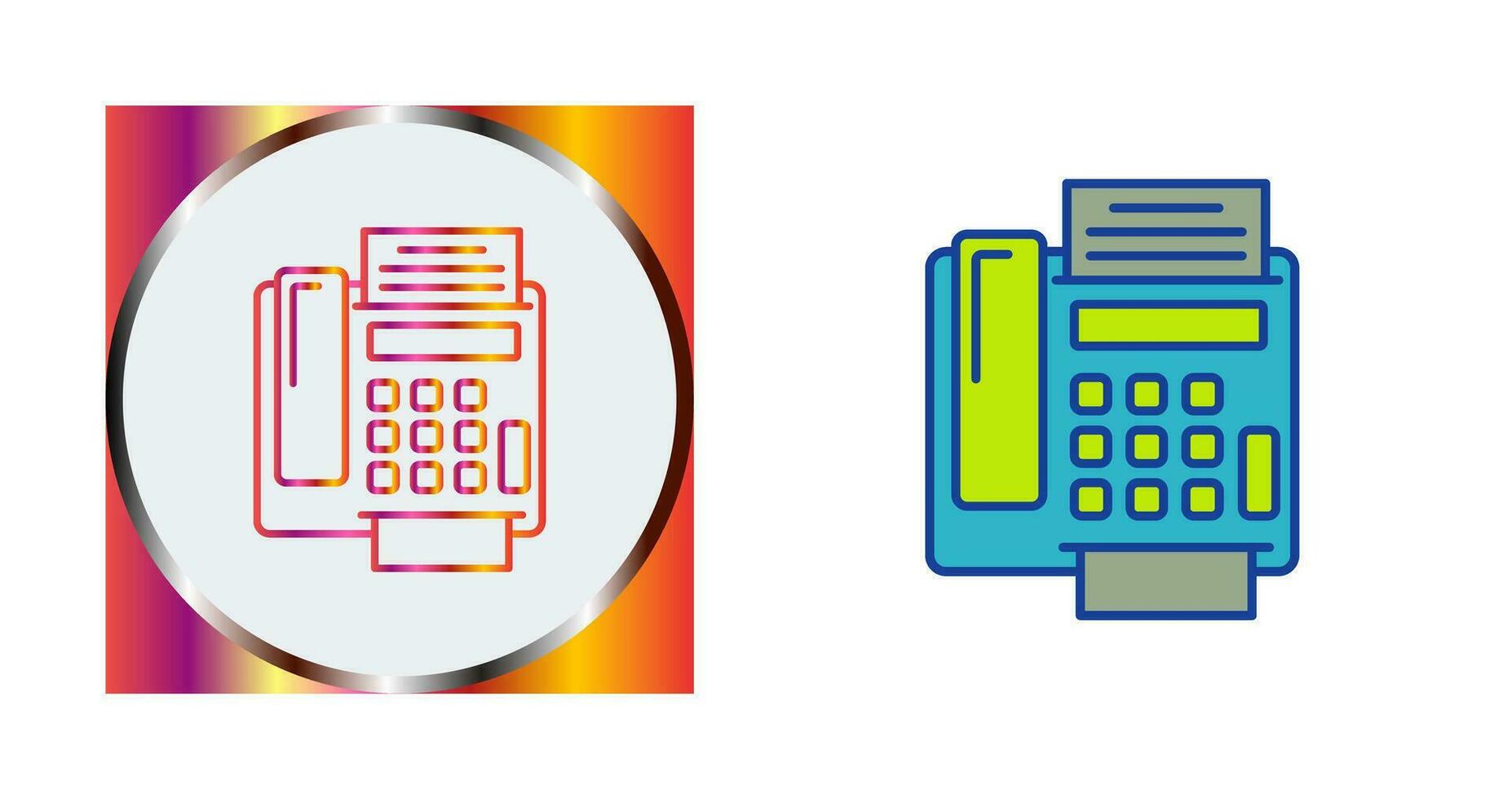 icono de vector de máquina de fax