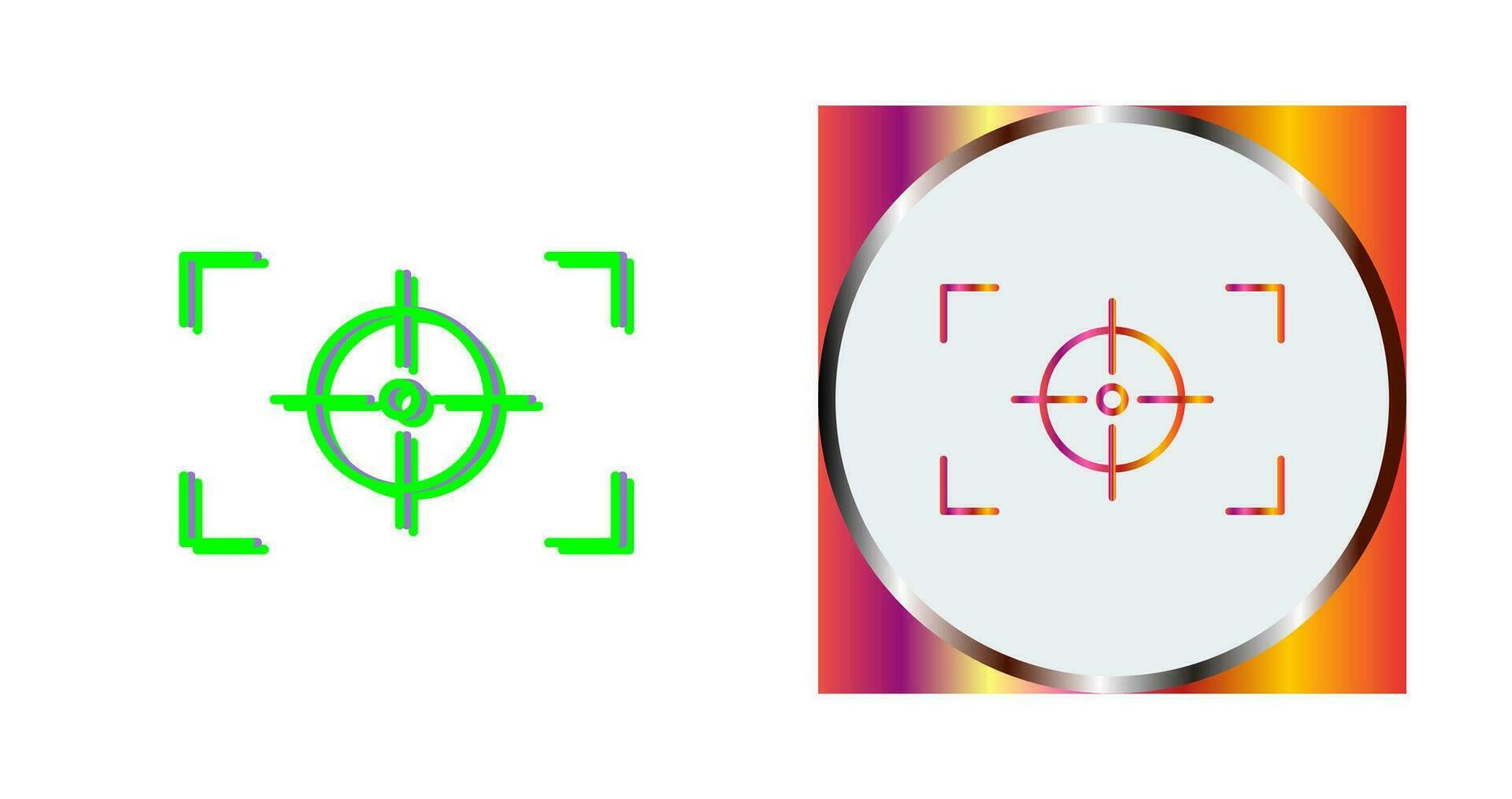 Unique Focus Horizontal Vector Icon