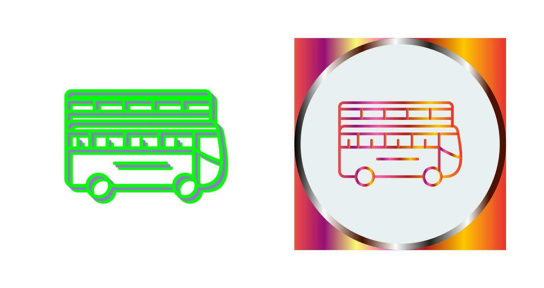 Double Bus Vector Icon