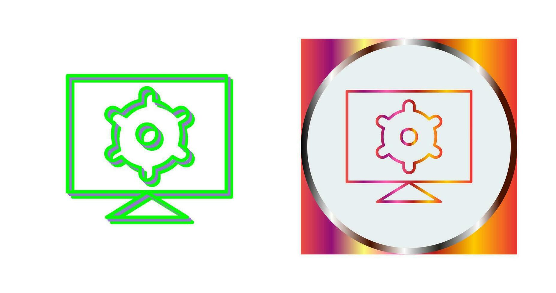 Computer Settings Vector Icon