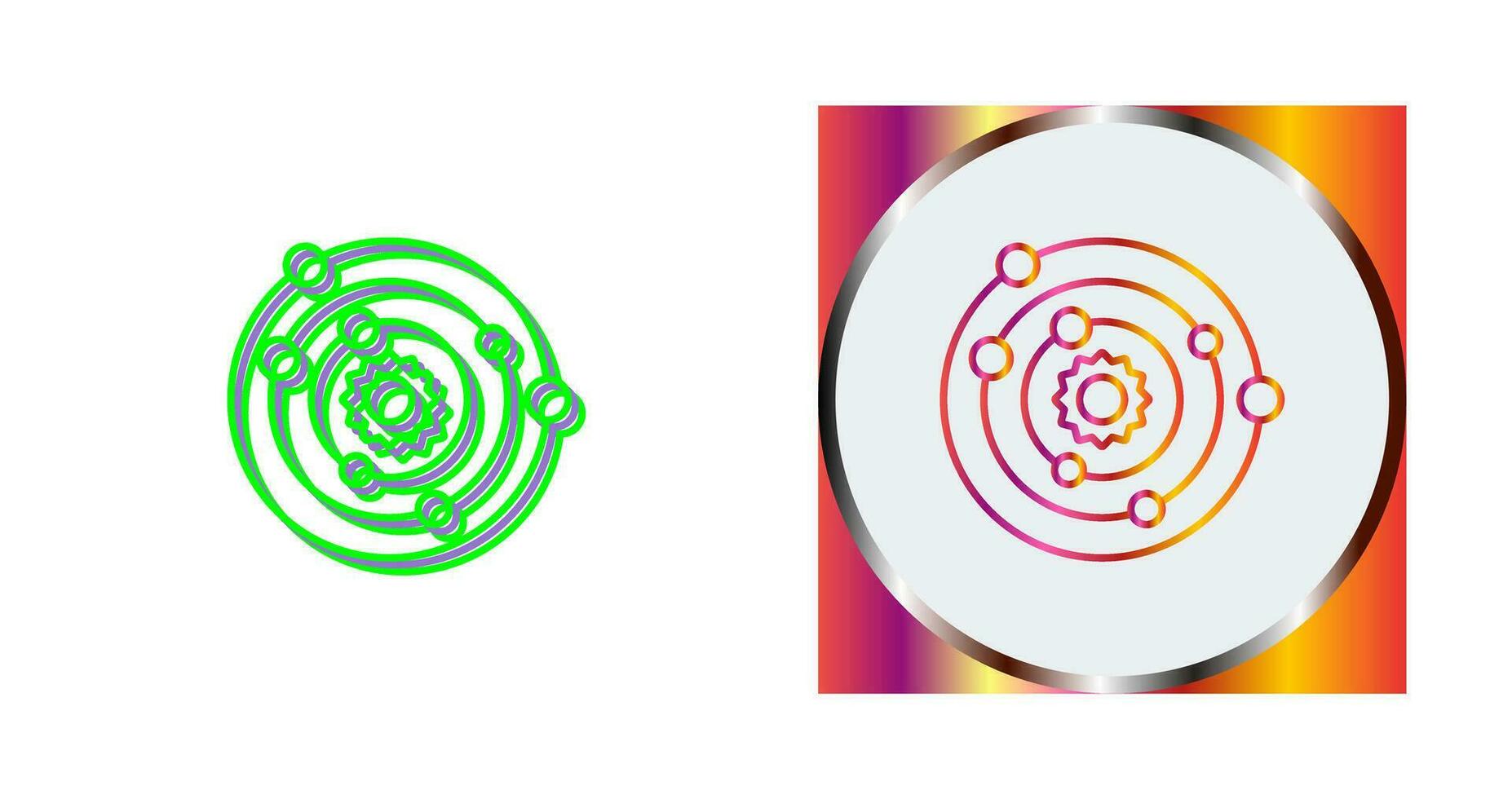 icono de vector de sistema solar