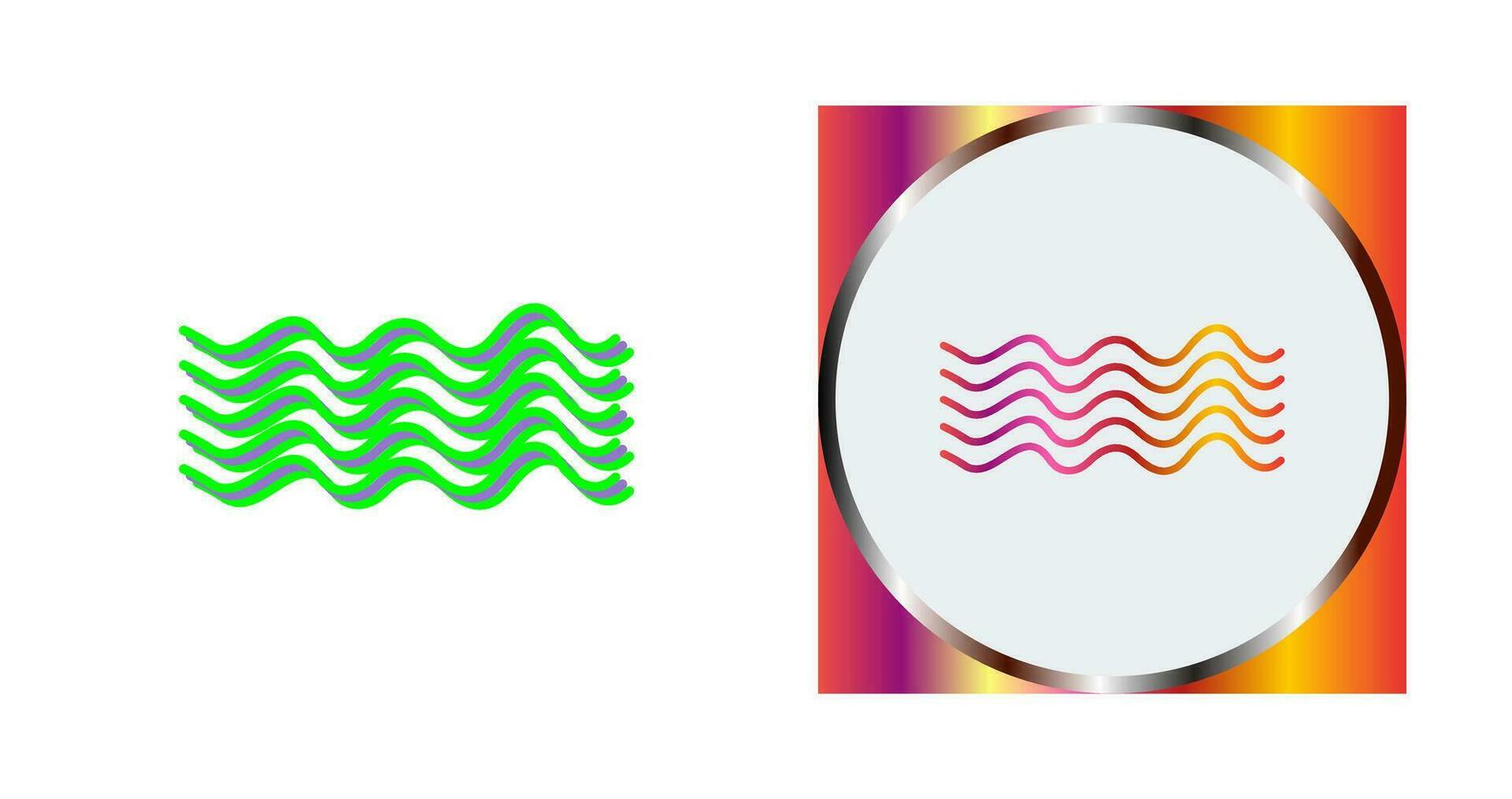Magnetic Waves Vector Icon