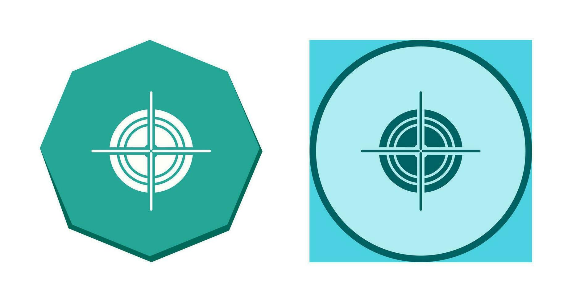 Unique Target Vector Icon