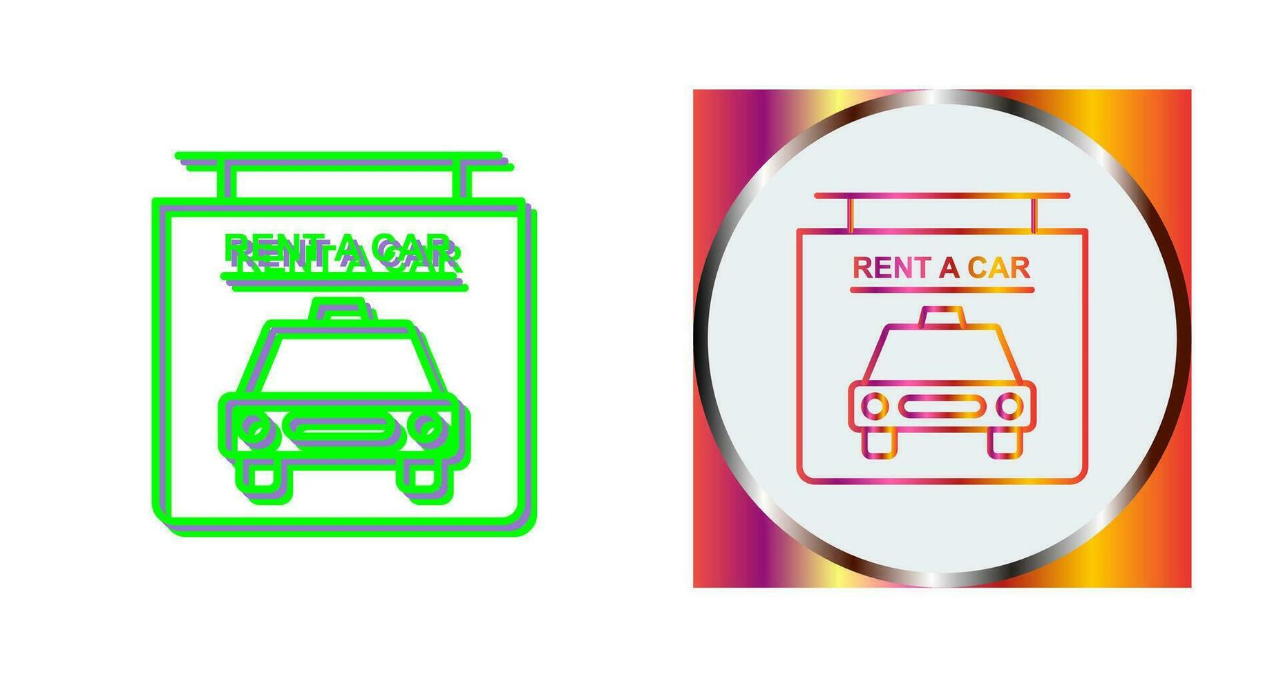 Rent a Car Vector Icon