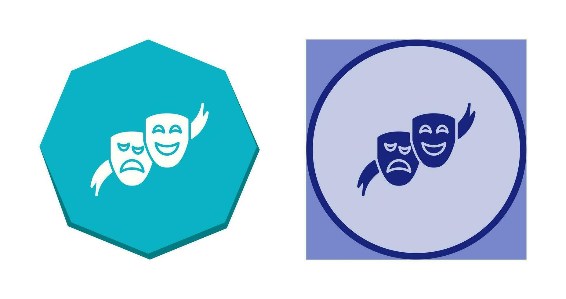 Theater Masks Vector Icon
