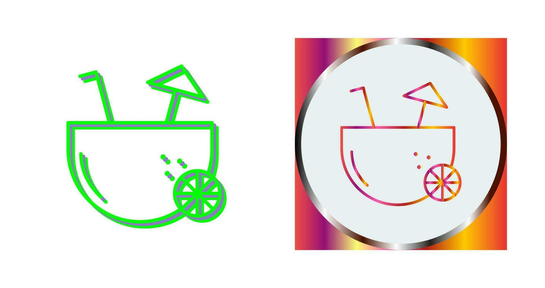 Coconut Drink Vector Icon