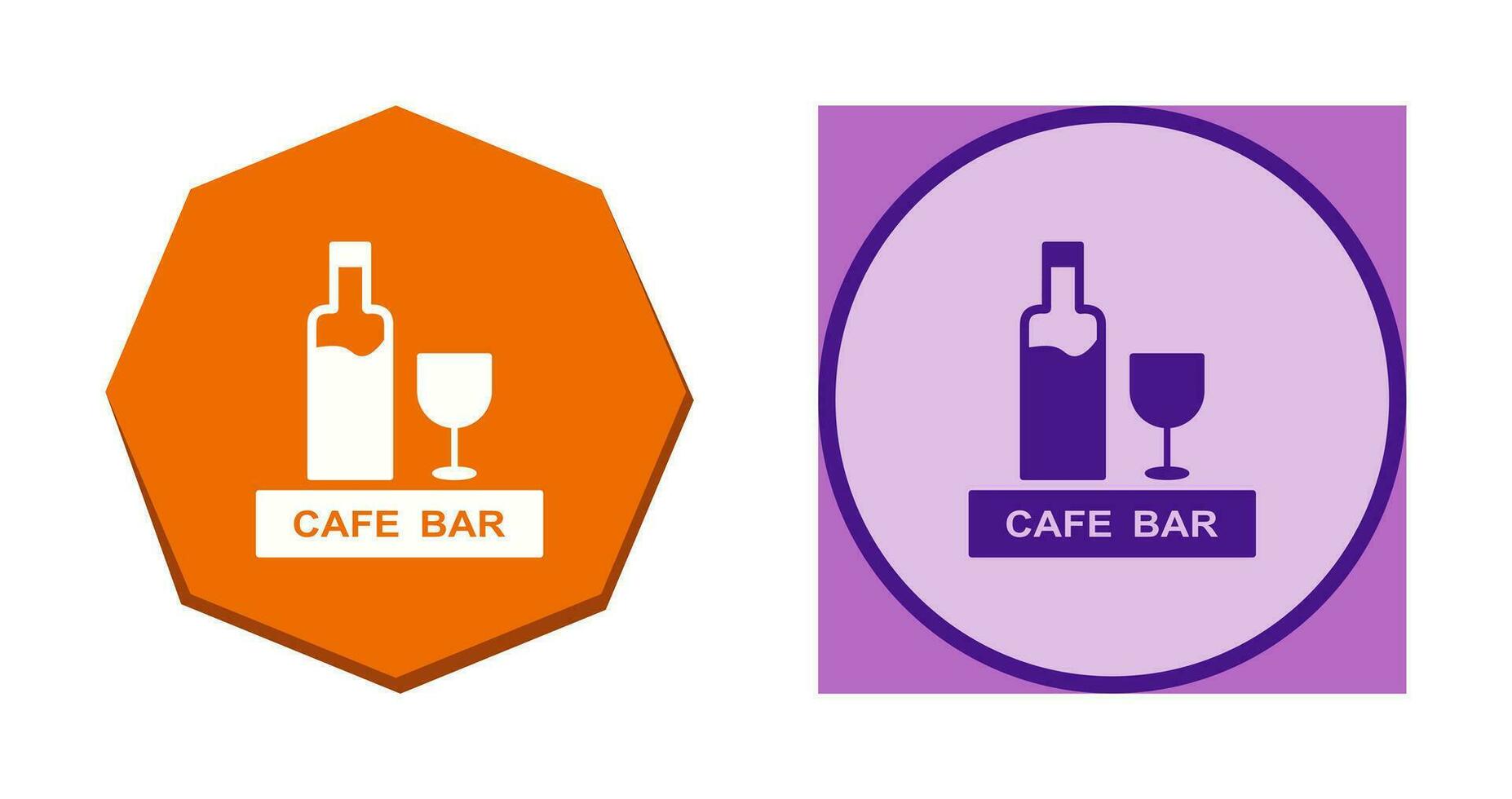 Unique Drinks Cafe Vector Icon