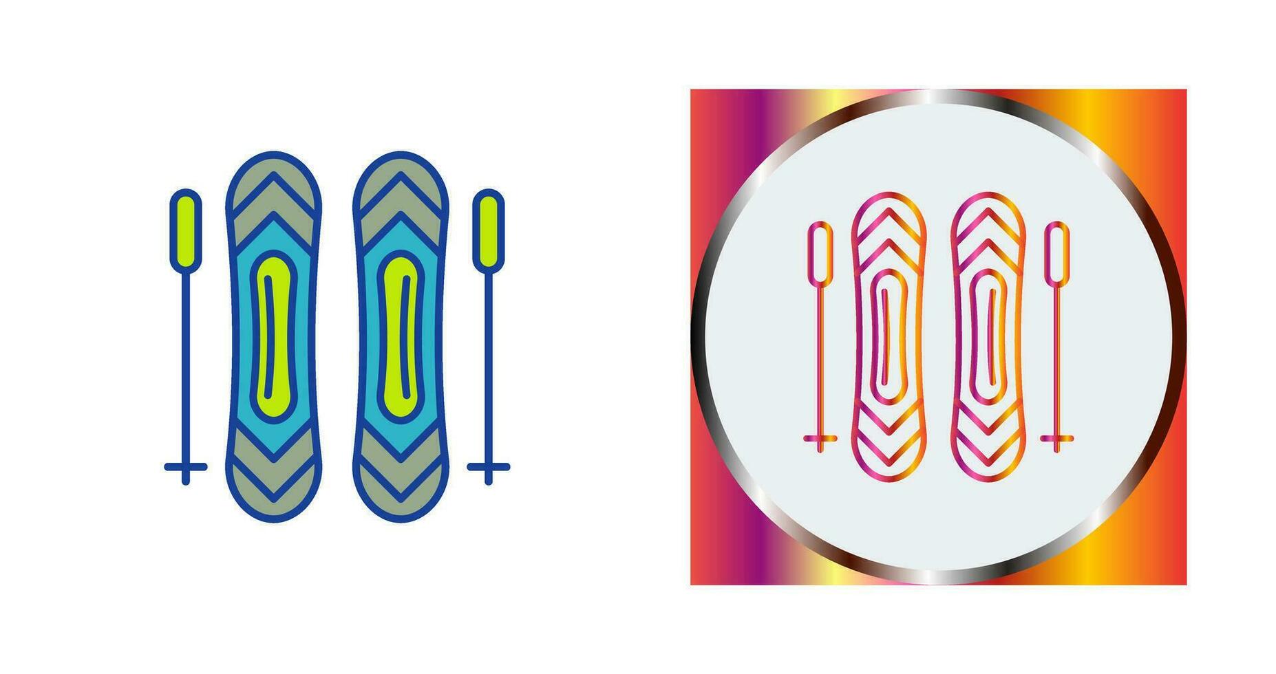 Ski Sticks Vector Icon