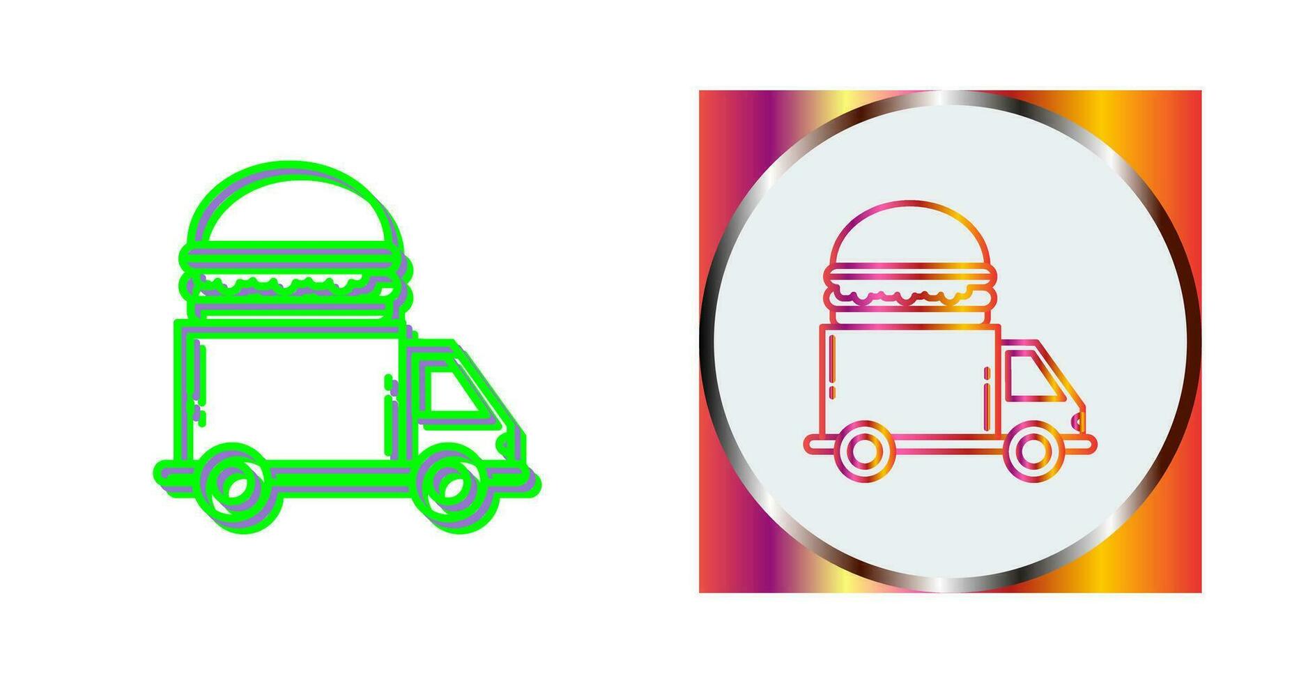 Fast Food Truck Vector Icon