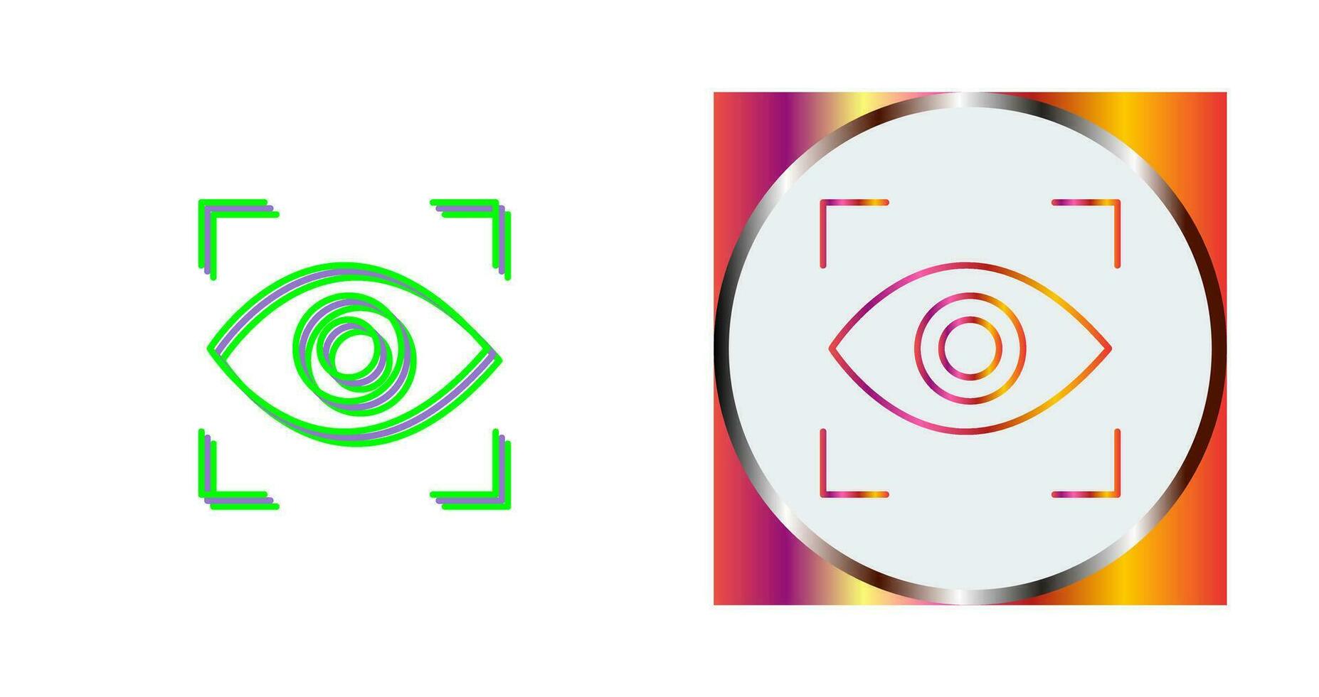 icono de vector de exploración ocular