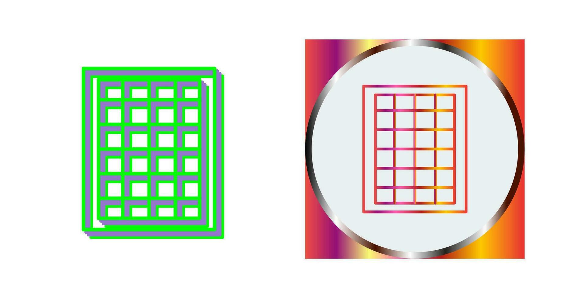 Table of Rates Vector Icon