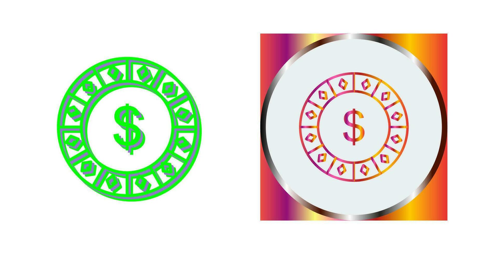 Dollar Chip Vector Icon