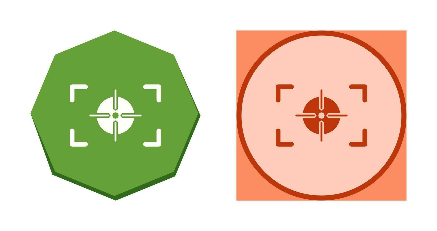Unique Focus Horizontal Vector Icon