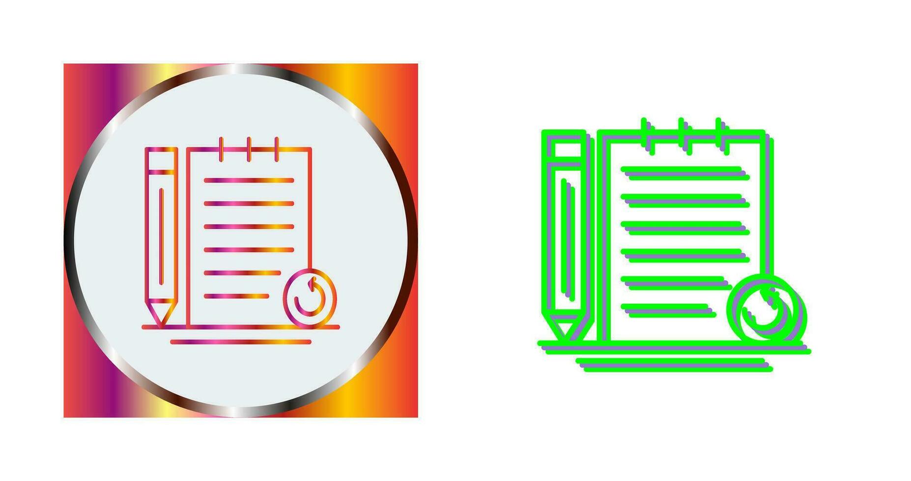 Rechecked Notes Vector Icon