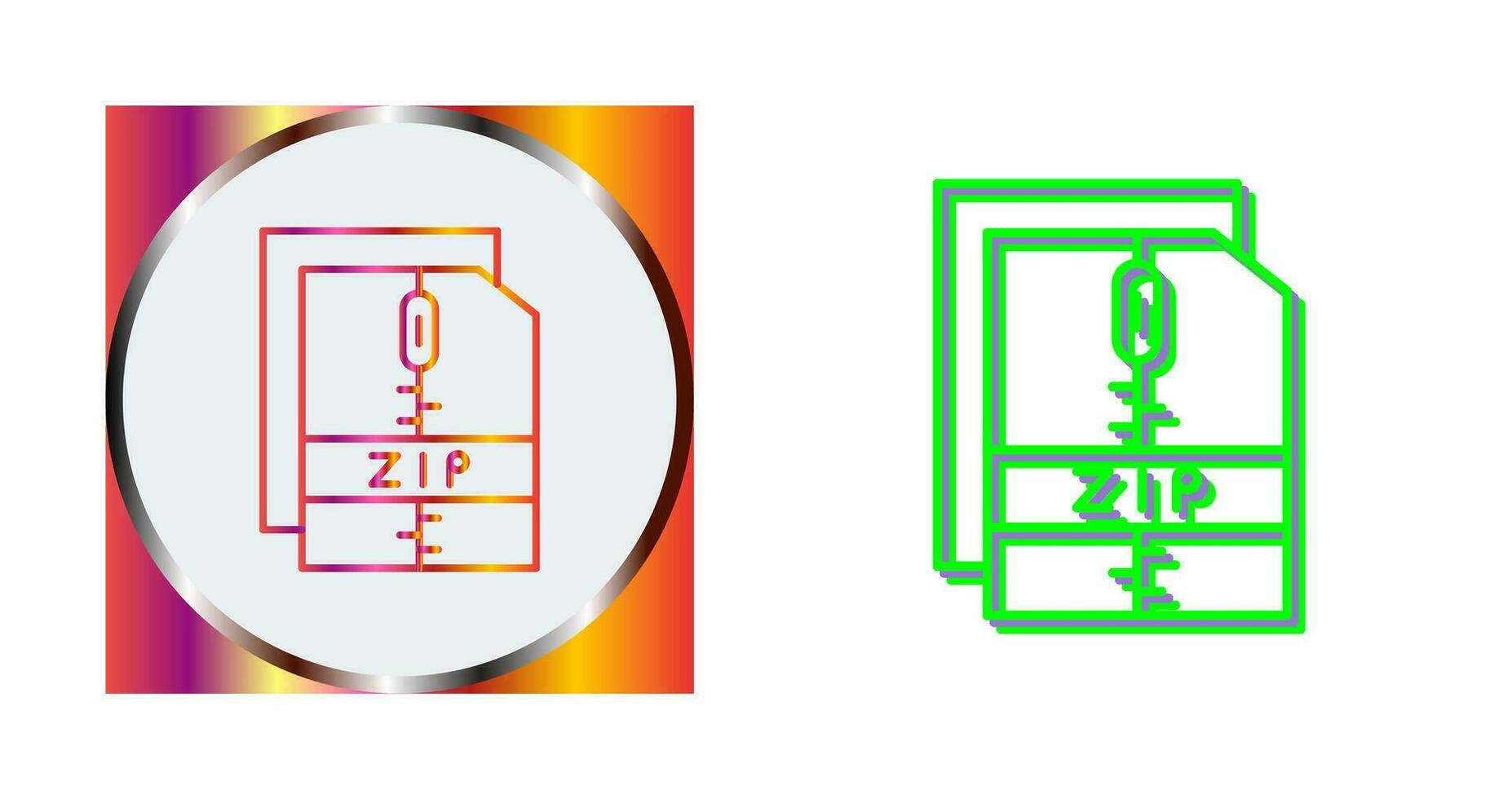 Zip File Vector Icon