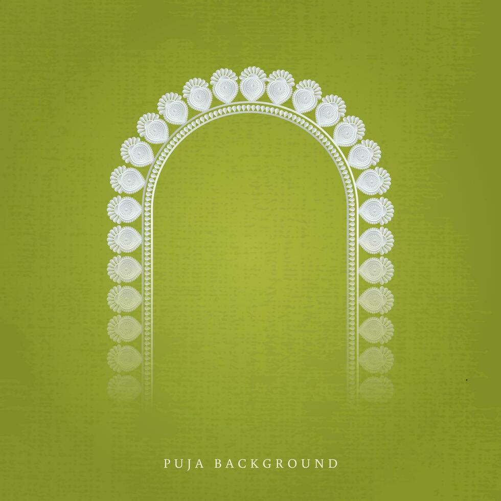 Durga Puja Border Decorations Durga Puja Frame Durga Puja Background vector
