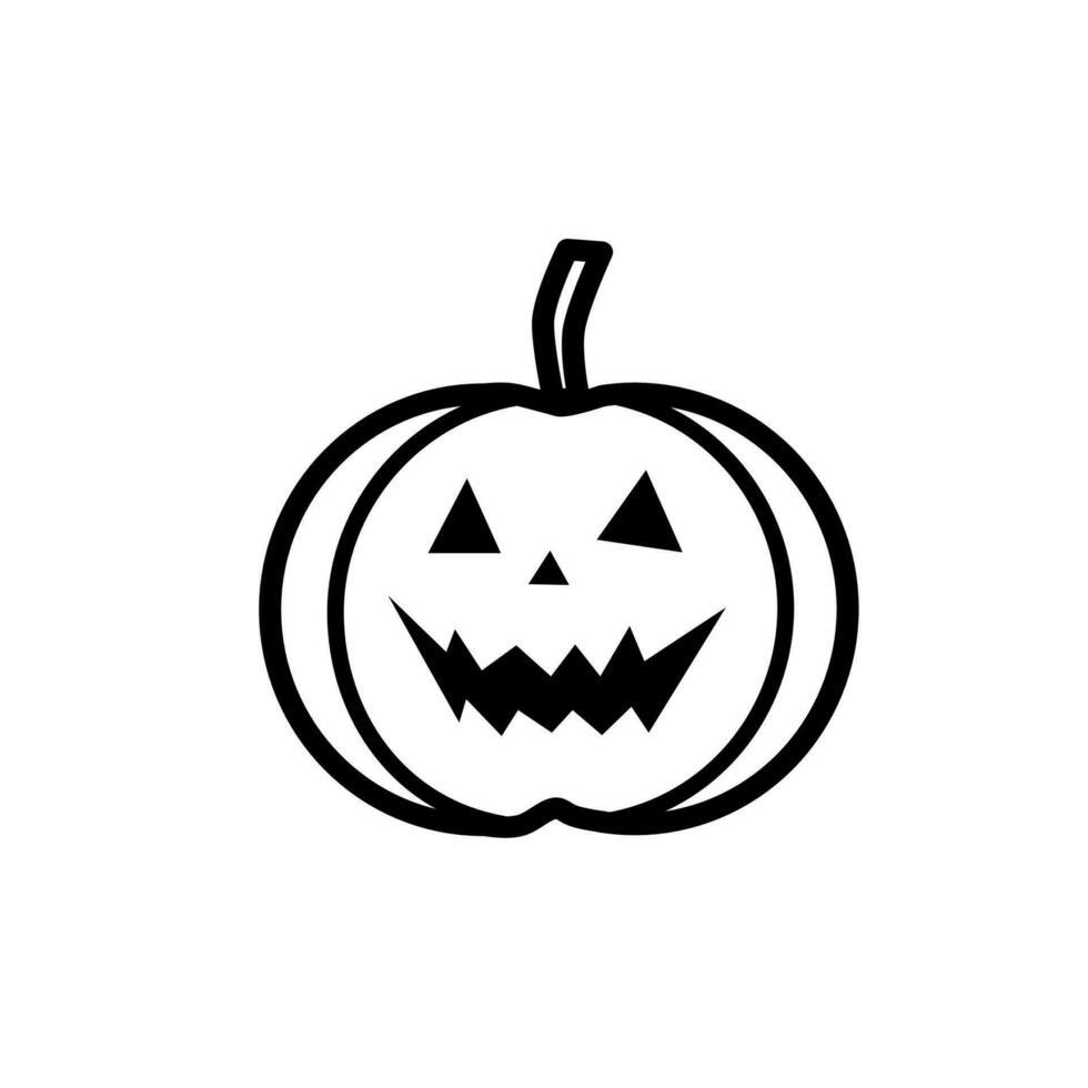 Halloween pumpkin icon on a white background vector