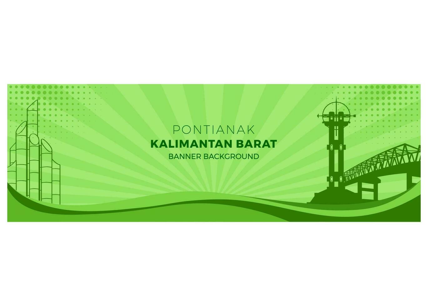 Pontianak Kalimantan Barat Vector Background