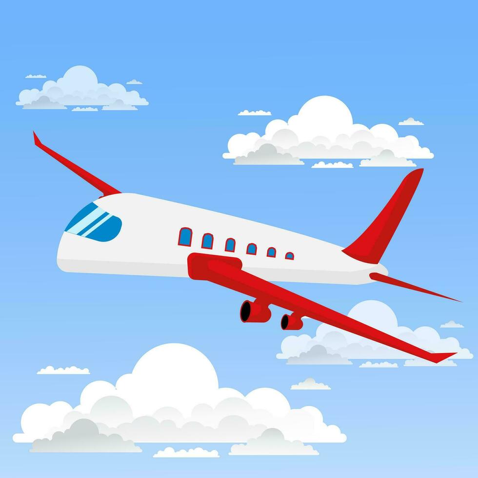 flying airplane express delivery shipping concept vector