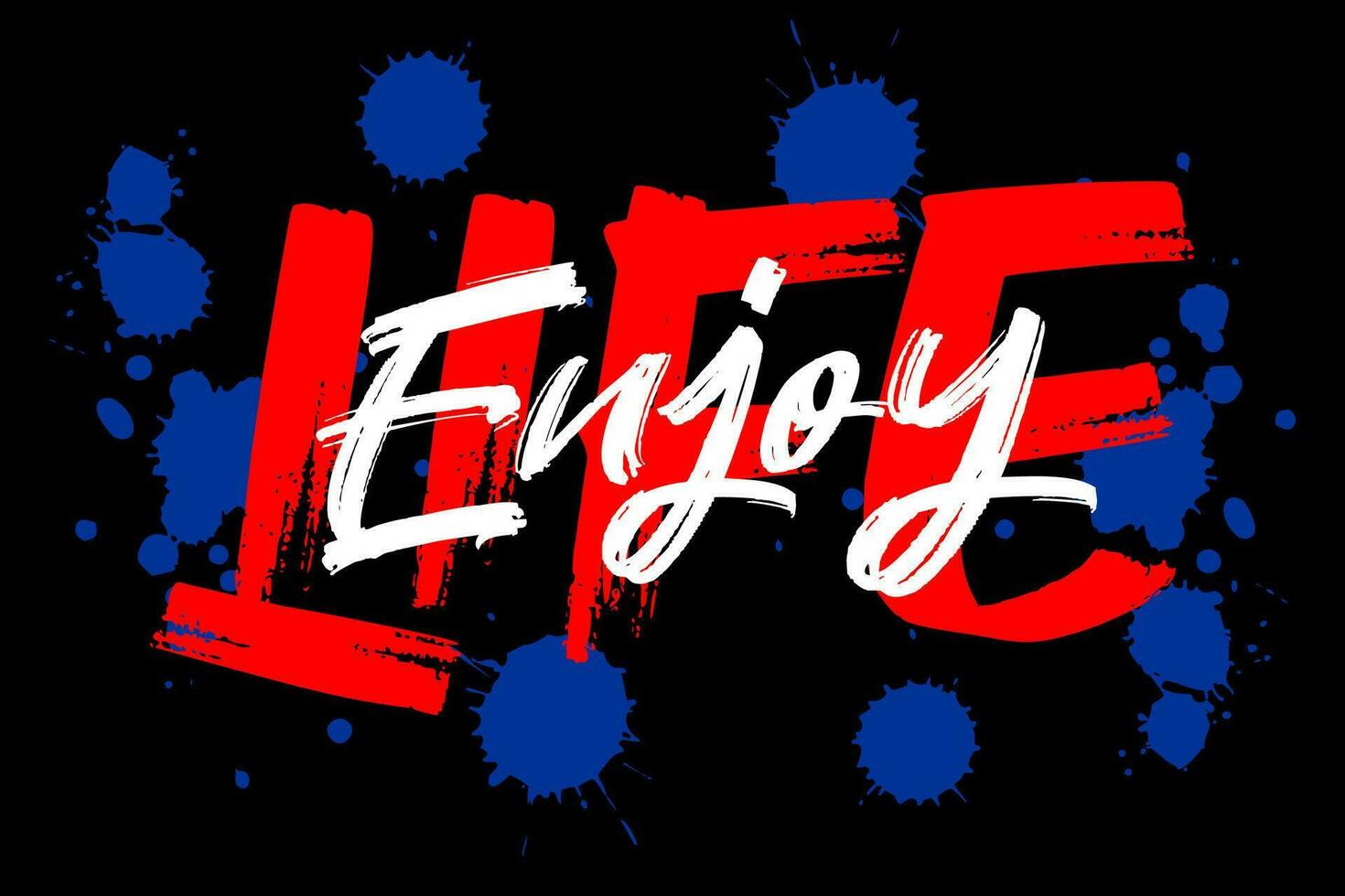 Enjoy life typography slogan t shirt slogan, for t-shirt, posters, labels, etc. vector