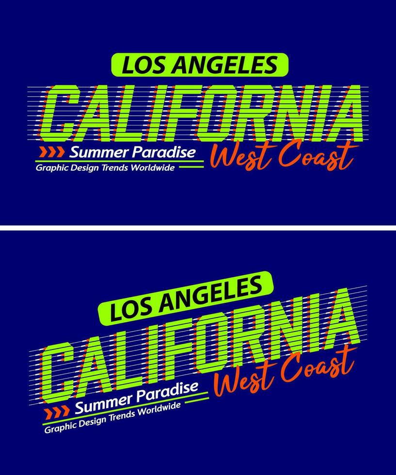 California city vintage urban vibes striped shadow typeface, for print on t shirts etc. vector