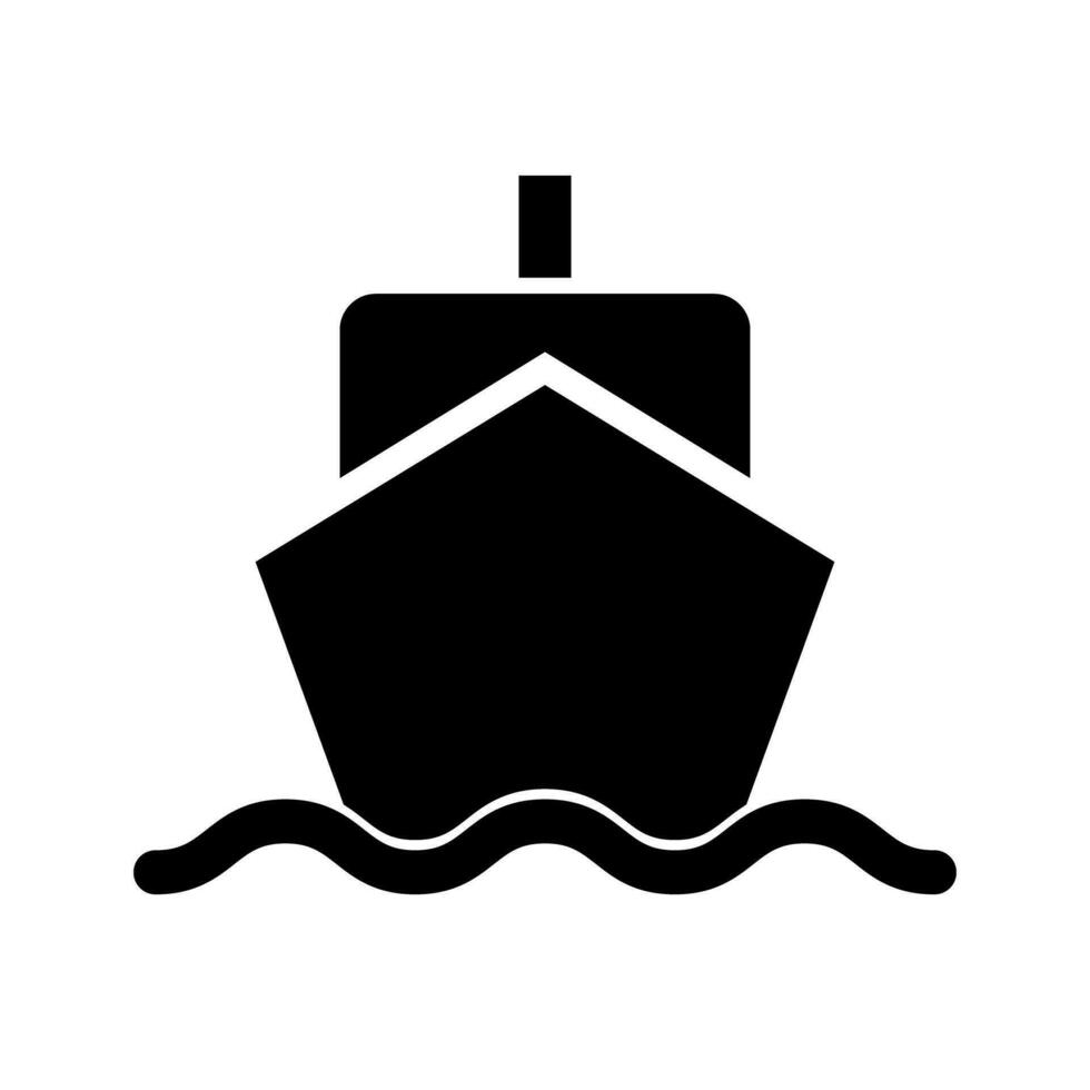 Embarcacion silueta icono. envío. pasajero barco. vector. vector