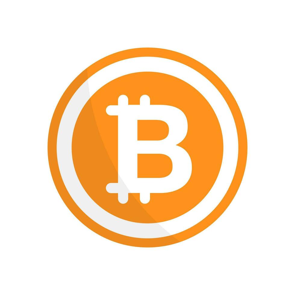 Bitcoin Icon. Crypto asset icon. Vector. vector