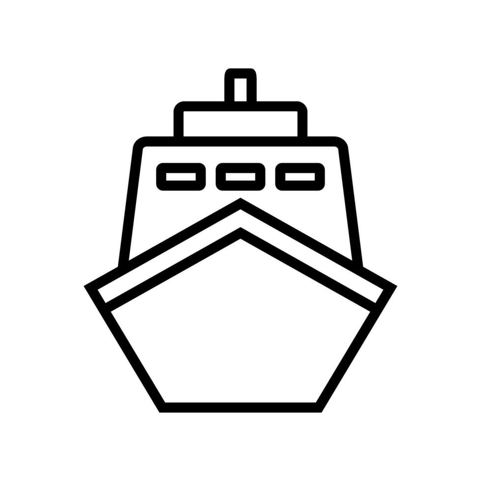 Simple ship icon. Sea transport cargo ship. Vector. vector