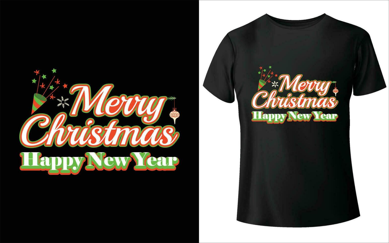 Merry Christmas vector t-shirt design.