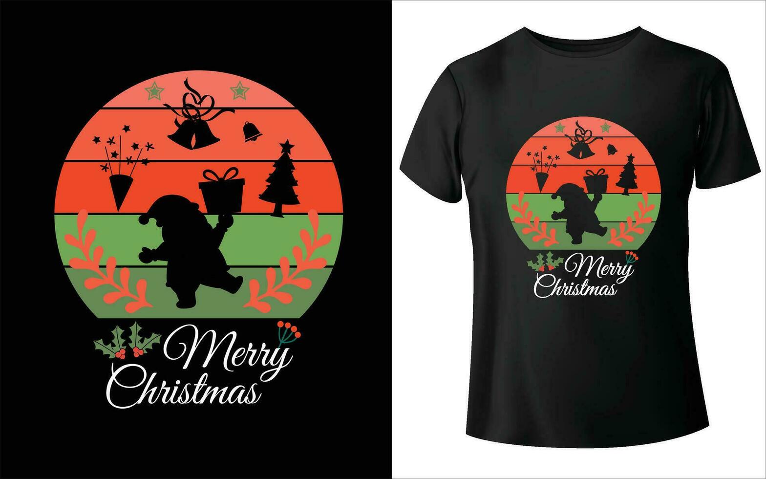 alegre Navidad vector camiseta diseño.