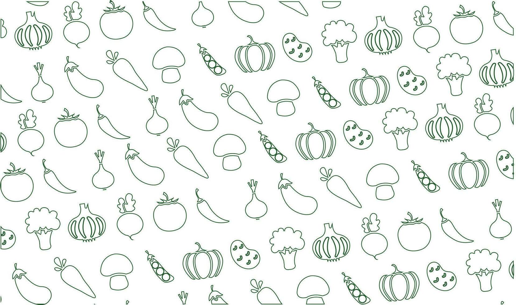 vegetal plano vector icono conjunto