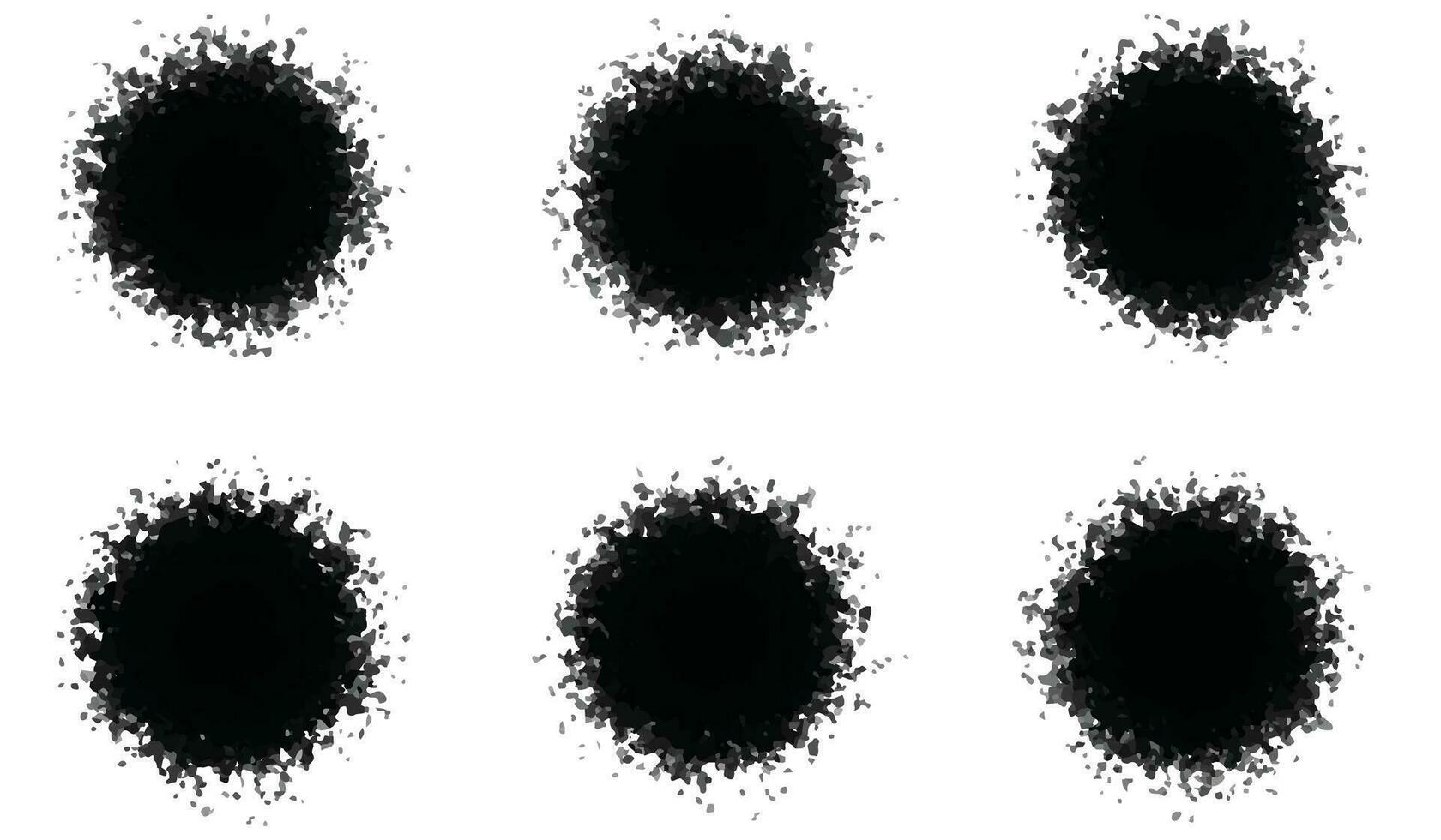 collection of black brushstrokes vector