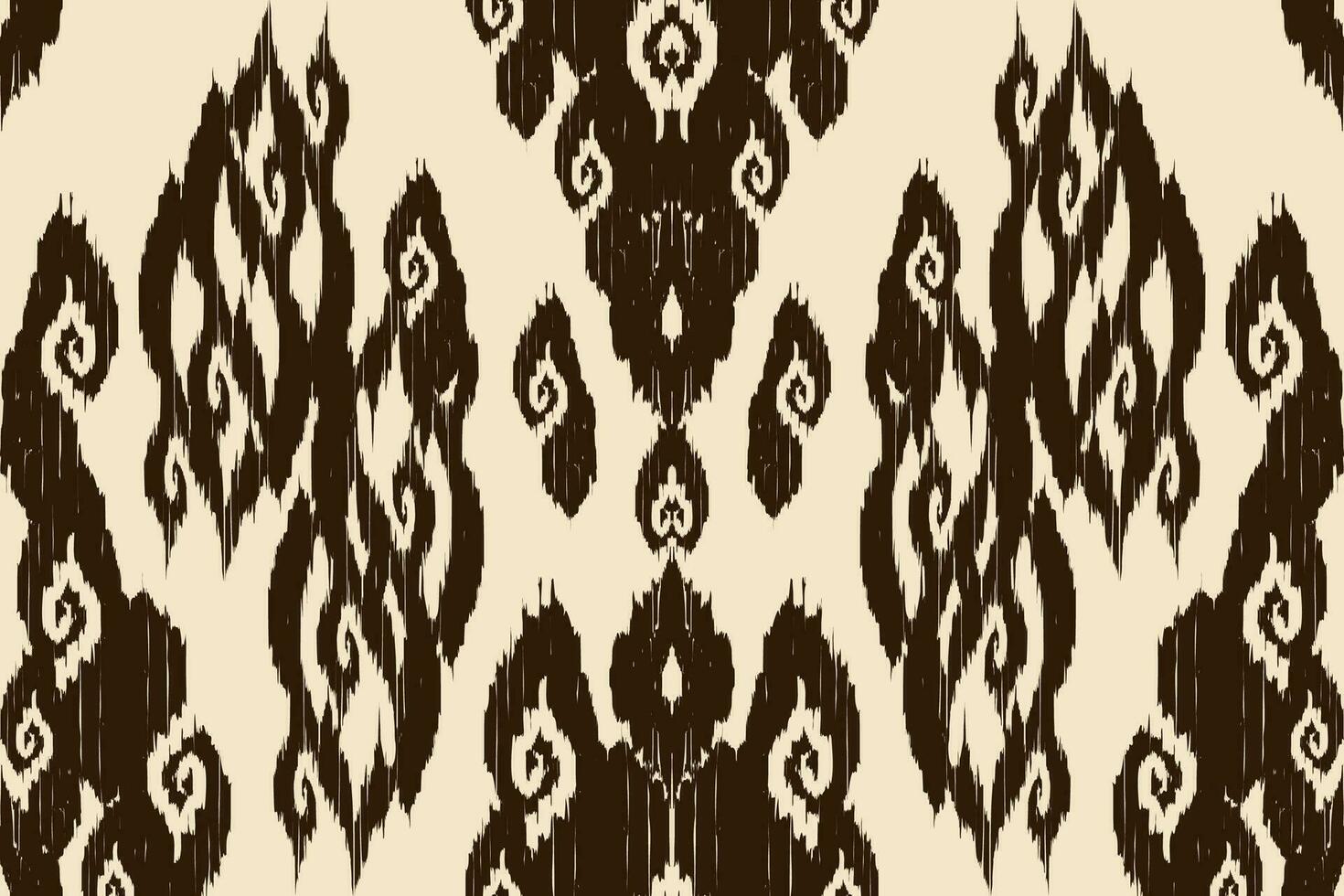 Ikat paisley embroidery on the fabric in Indonesia,India and asian countries.geometric ethnic oriental seamless pattern.Aztec style. illustration.design for texture,fabric,clothing,wrapping,carpet. vector