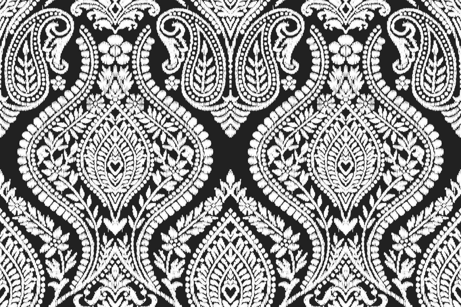Floral vintage seamless pattern for retro wallpapers. Enchanted Vintage Flowers. Arts and Crafts movement inspired. Design for wrapping paper, wallpaper, fabrics and fashion clothes. Ikat pattern. vector