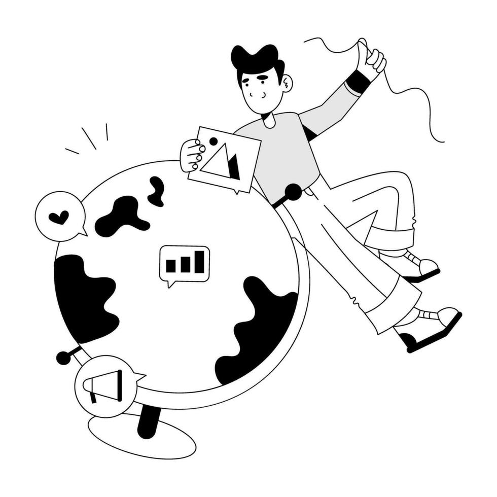 Trendy Global Content vector