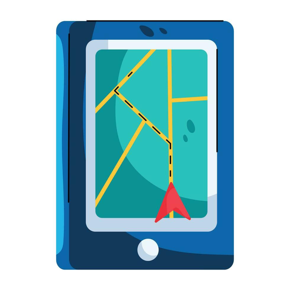 Trendy Mobile GPS vector