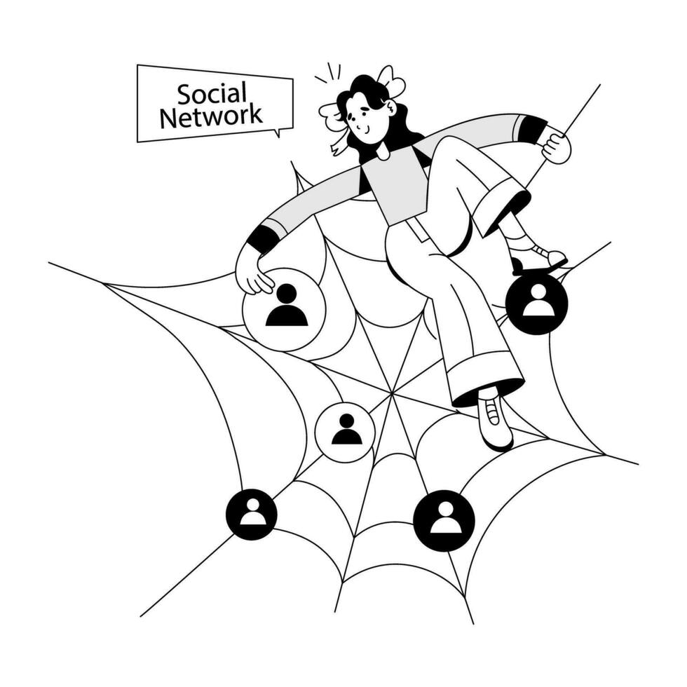 Trendy Social Circle vector