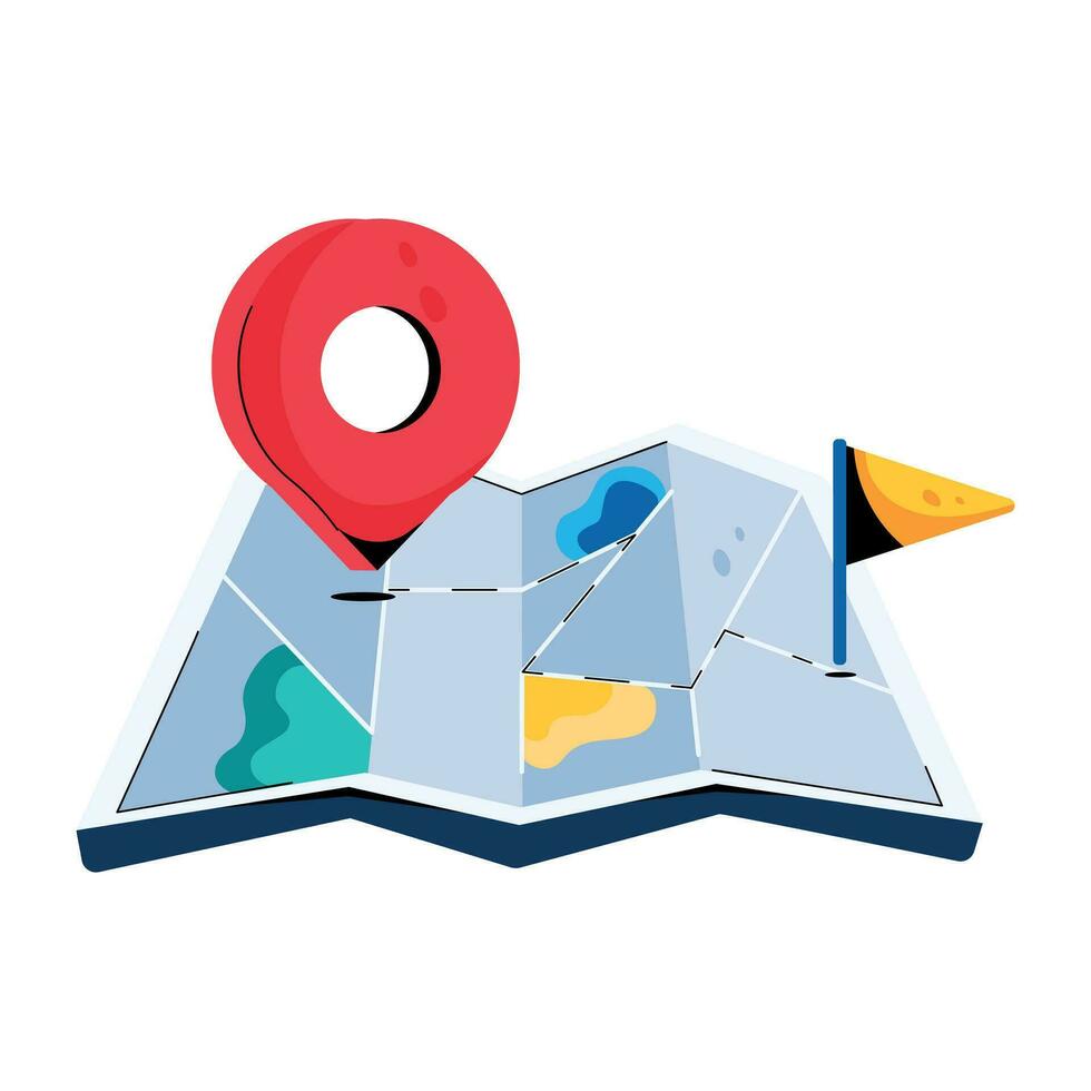 Trendy Location Map vector