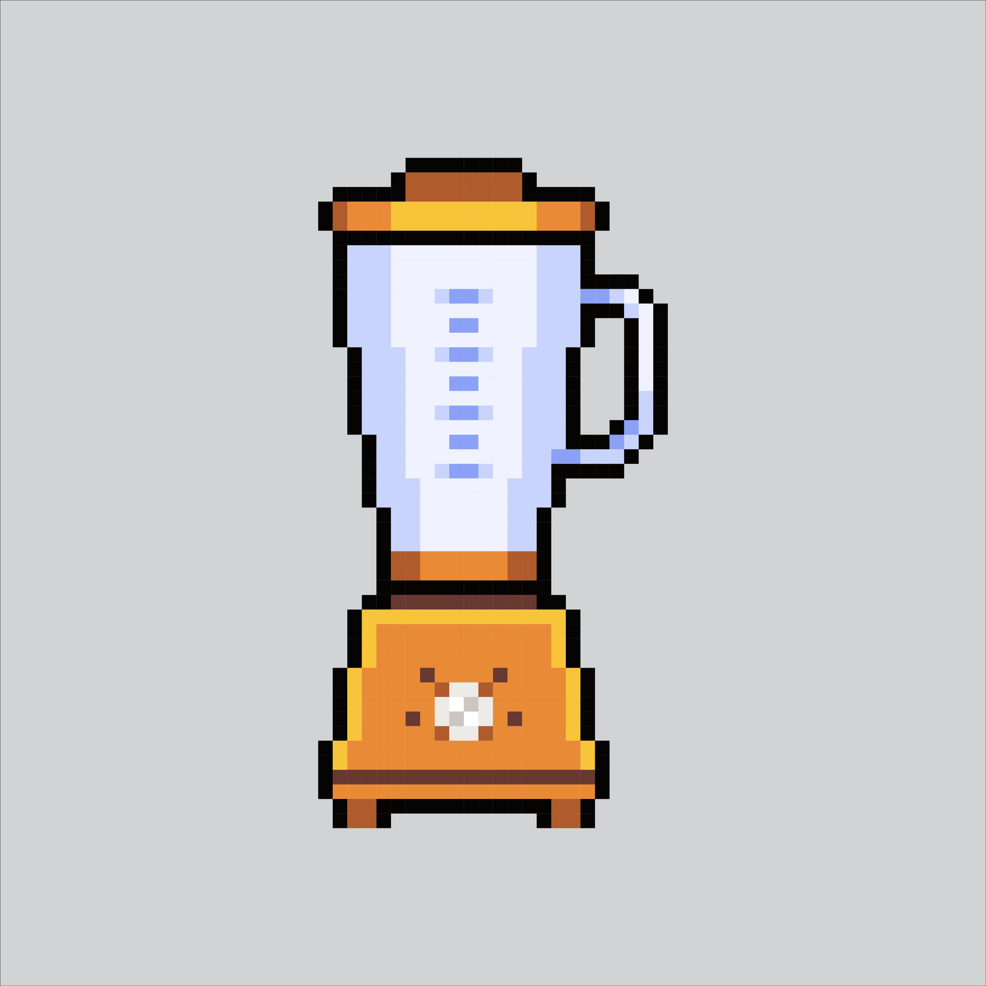 Pixel art illustration Blender. Pixelated Blender. Blender juicer icon