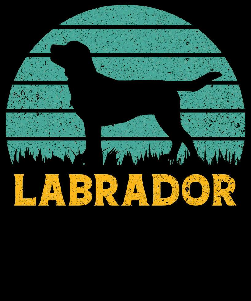Labrador Vintage Tshirt Design vector