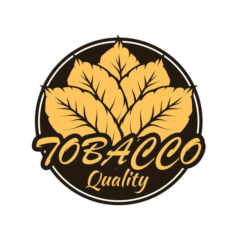 tabaco logo modelo aislado en blanco vector