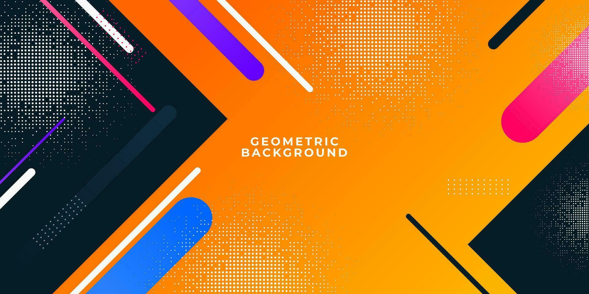 Premium colorful abstract background with geometric gradient modern shapes vector