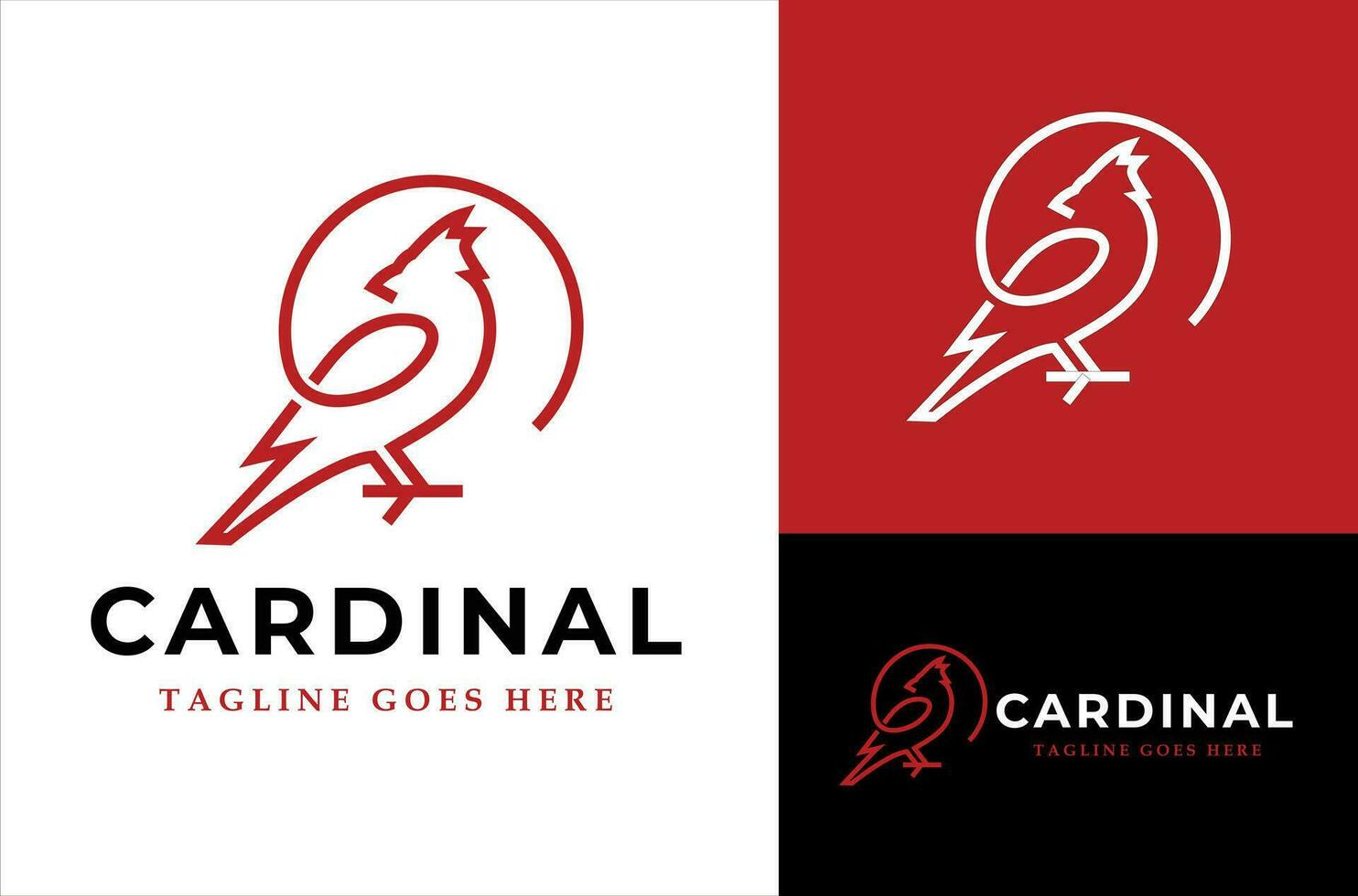 cardenal pájaro ilustración moderno pájaro logo diseño modelo vector símbolo