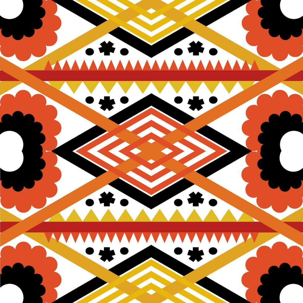 Various fabric patterns, orange, yellow and black. vector