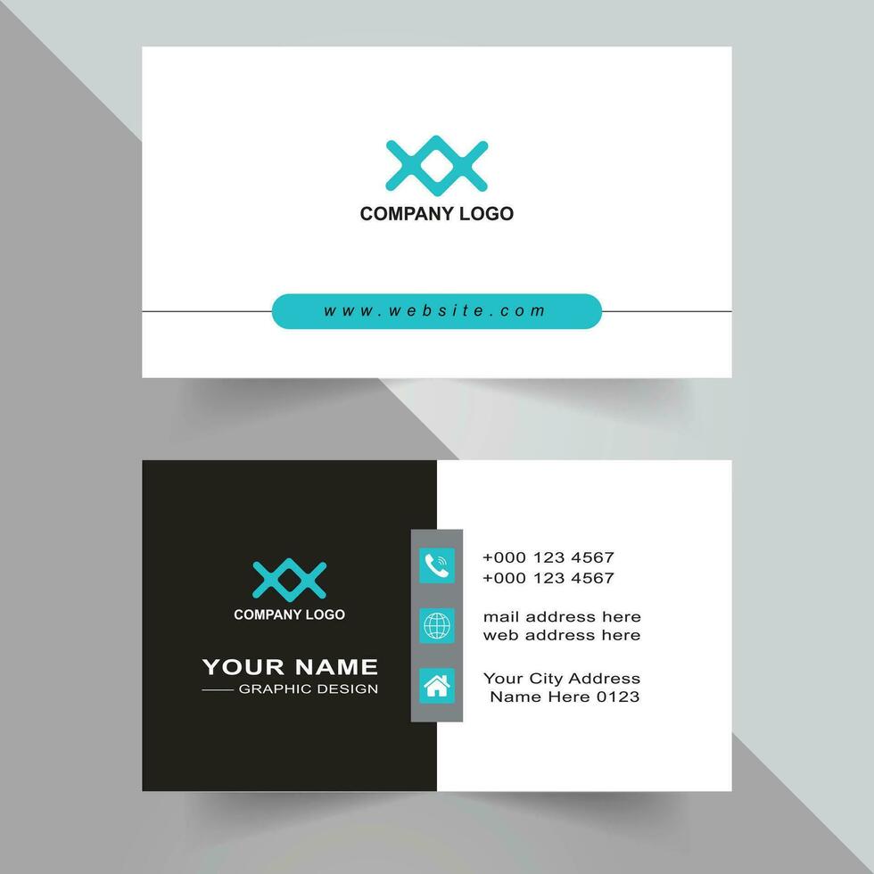 Elagant and Modern Business Card. Design Template. Minimalist Business Card. Simple Business Card. For Your Busniess vector