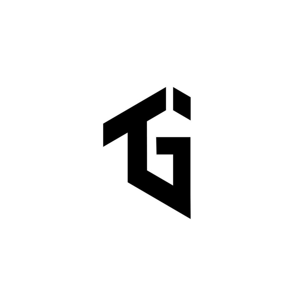 letra tg o gt inicial elegante moderno único nuevo resumen tipografía monograma logo vector